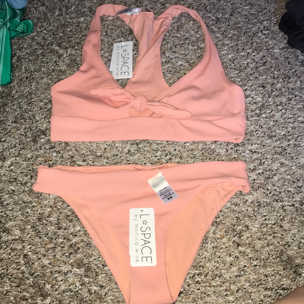 NWT Lspace swim suit set ribbed Tara top Veronica